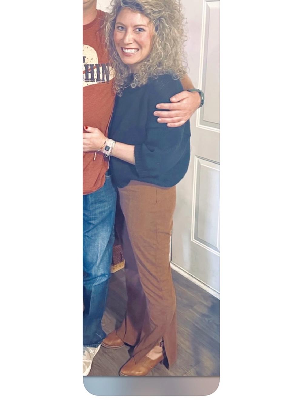 Women's Brown Corduroy Flare Pants Size Large